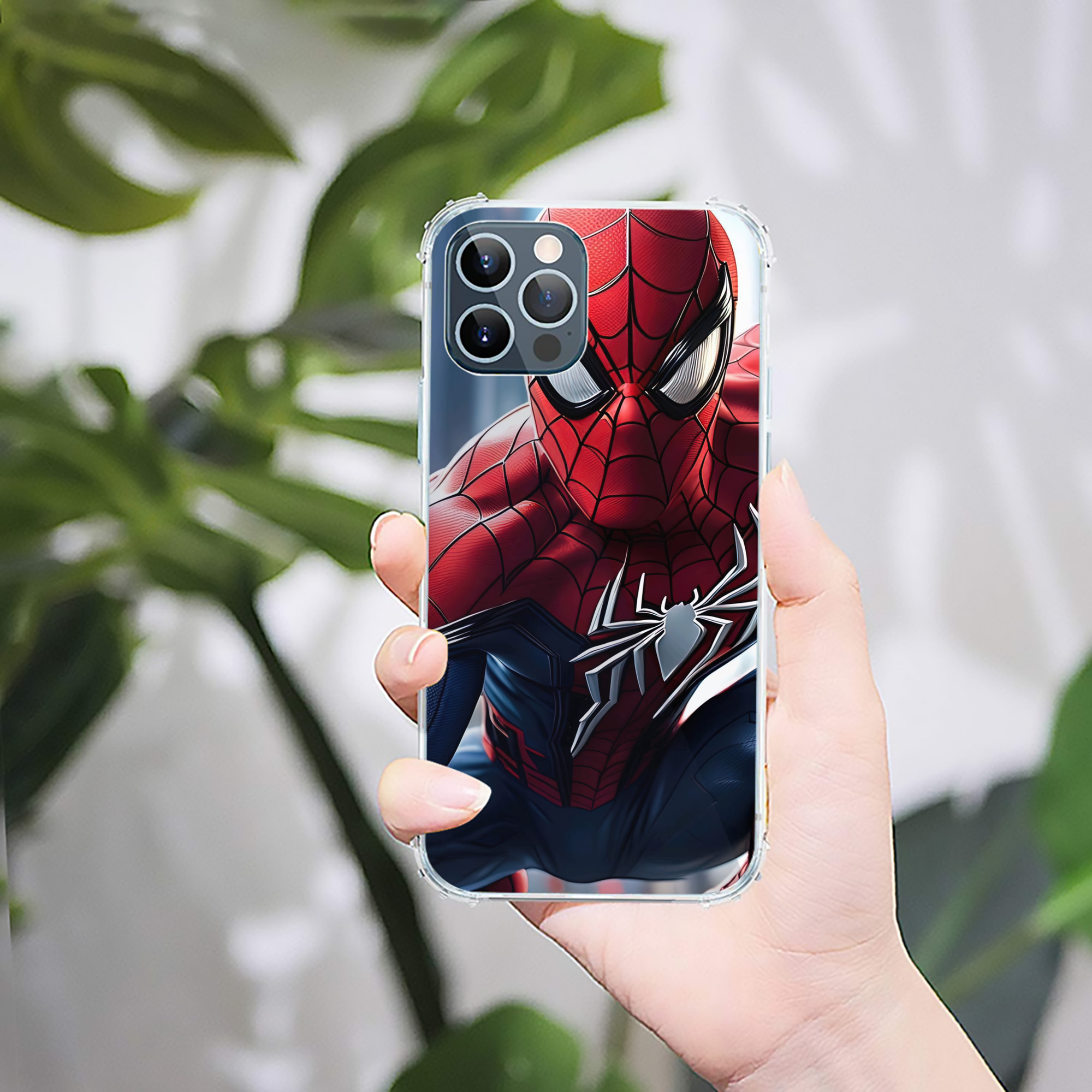 （画像用） Spider Man スパイダーマン 【iPhone 12シリーズ対応】透明スマホケース（クリアソフトケース）
